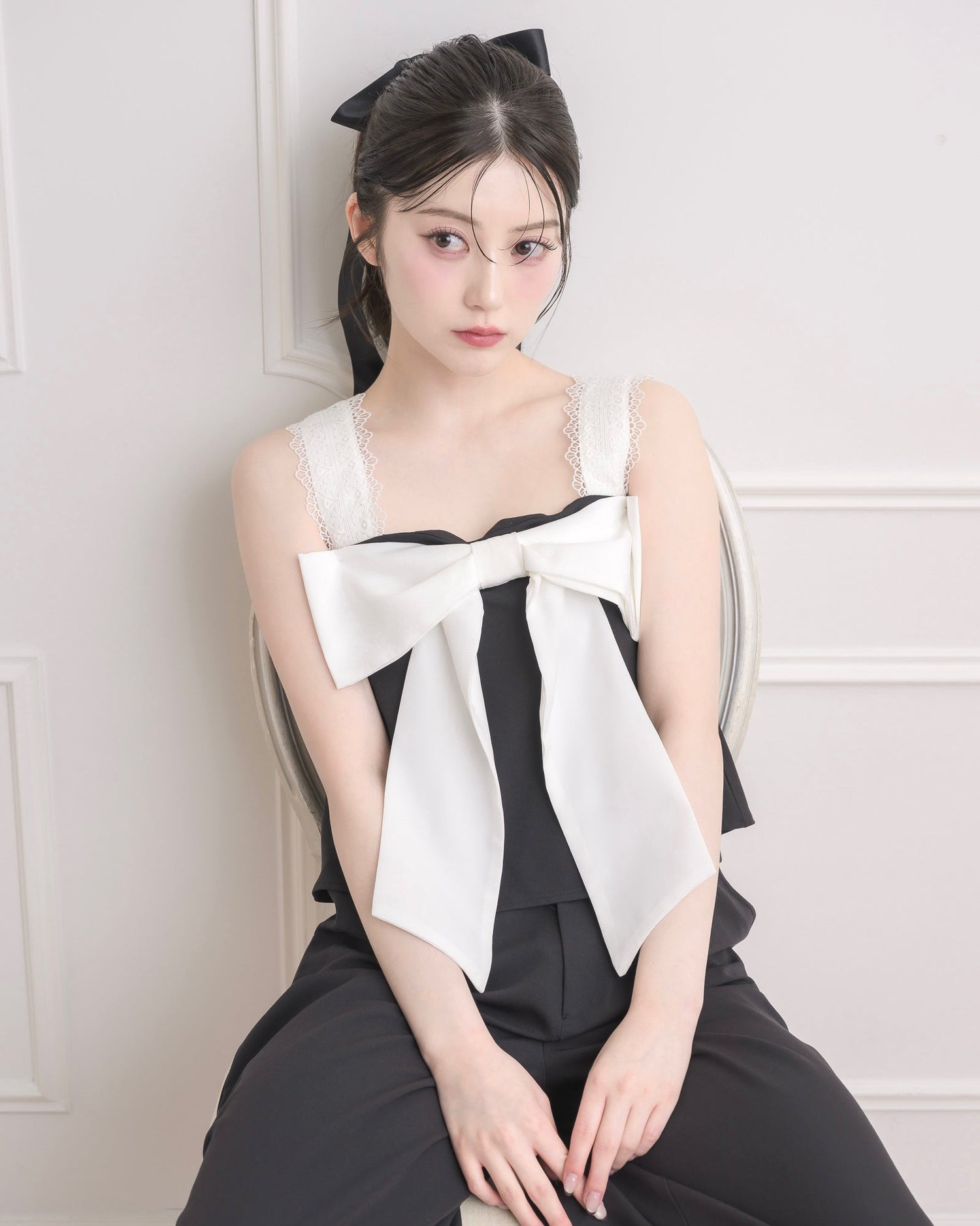 モデル身長：157cm / 着用カラー：ブラック