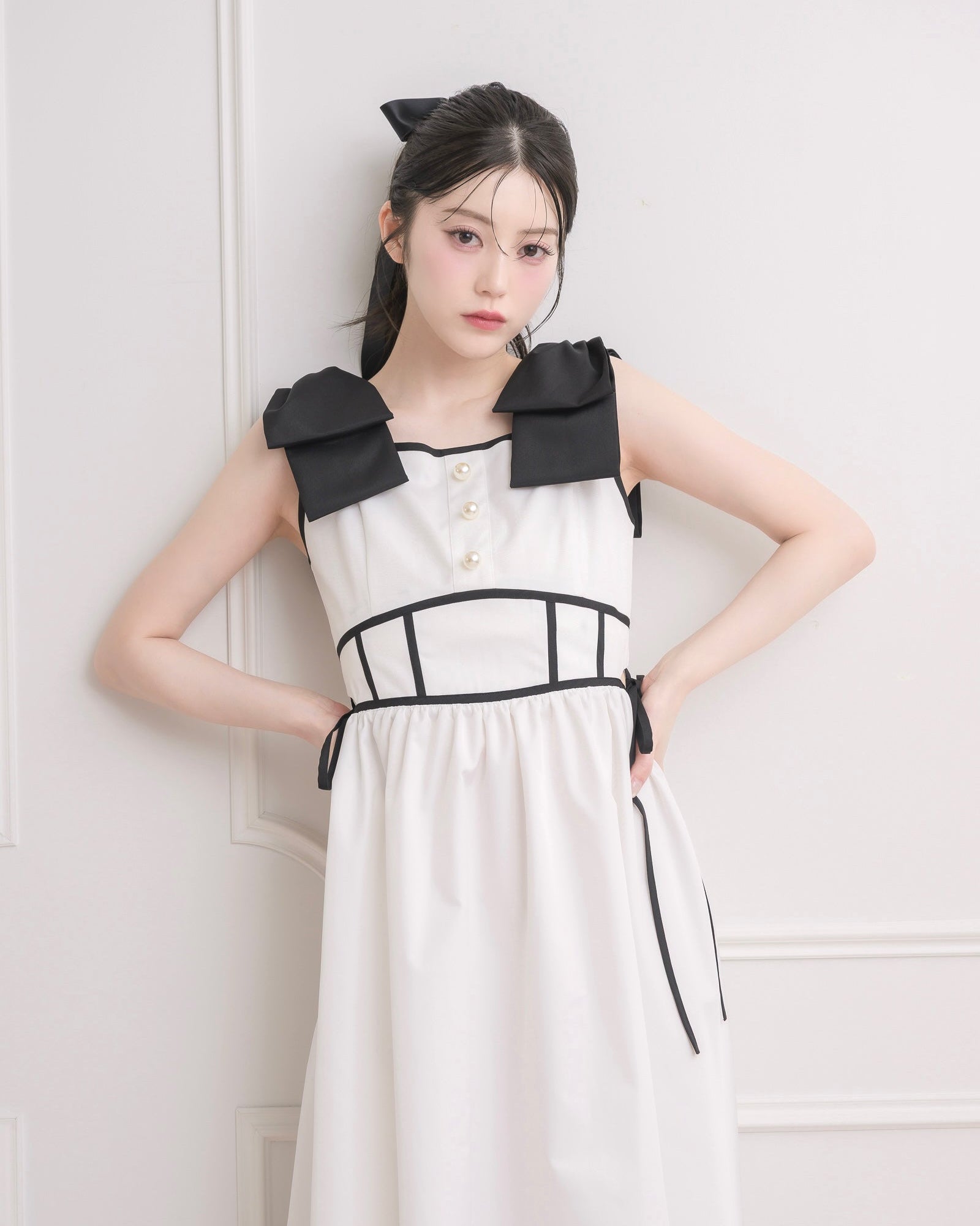 モデル身長：157cm / 着用カラー：ホワイト