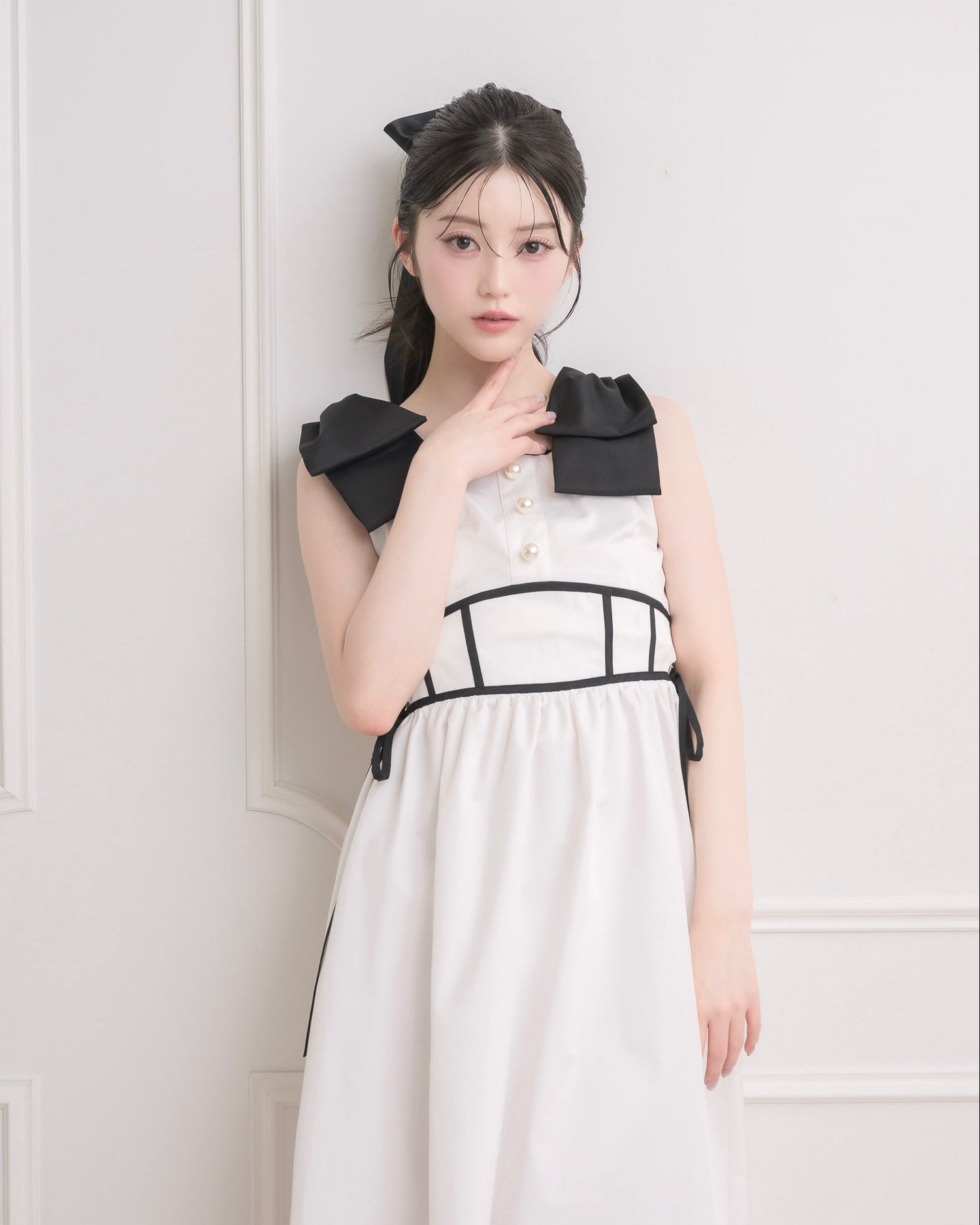 モデル身長：157cm / 着用カラー：ホワイト