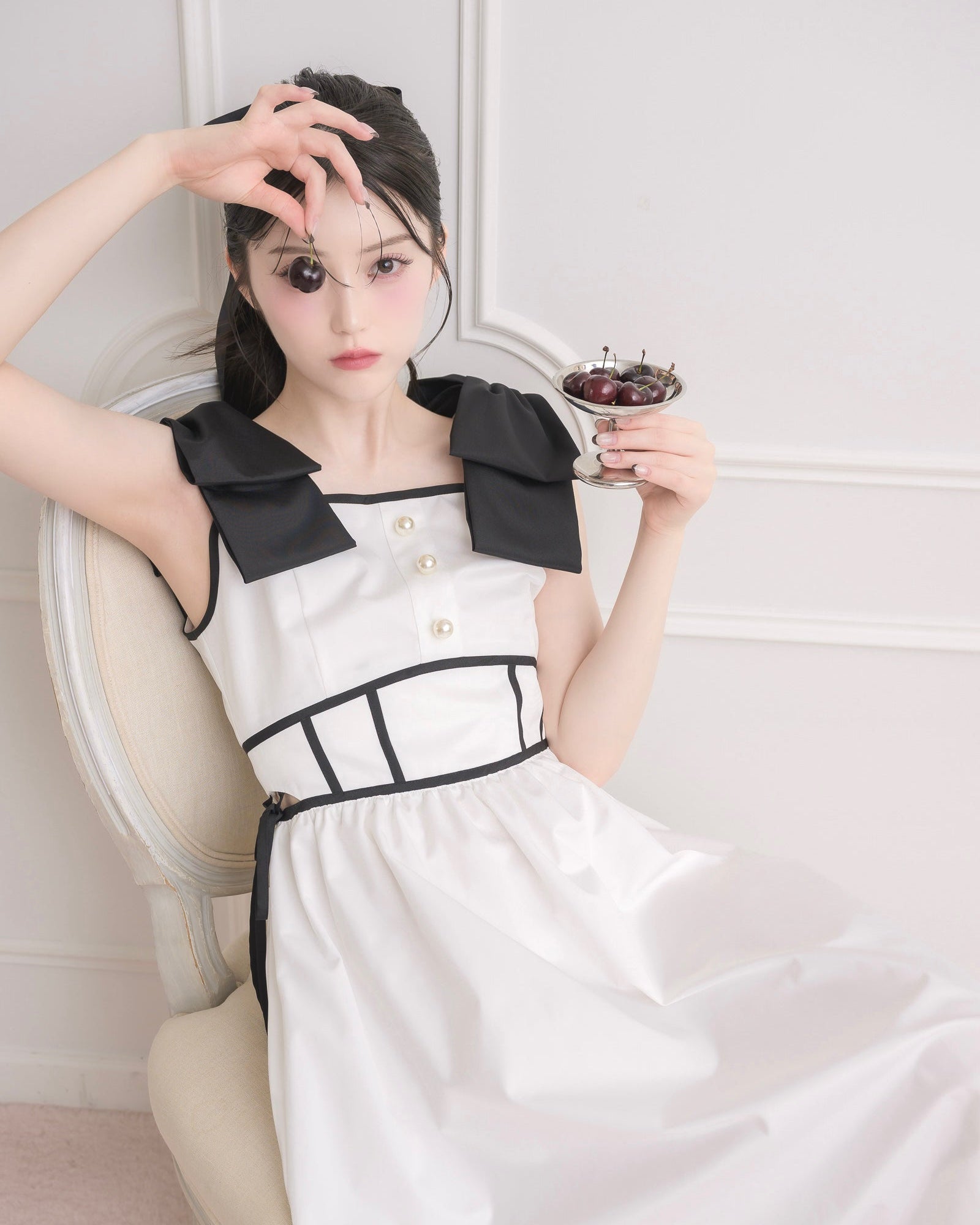 モデル身長：157cm / 着用カラー：ホワイト