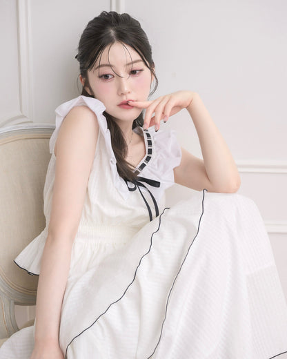 モデル身長：157cm / 着用カラー：ホワイトチェック