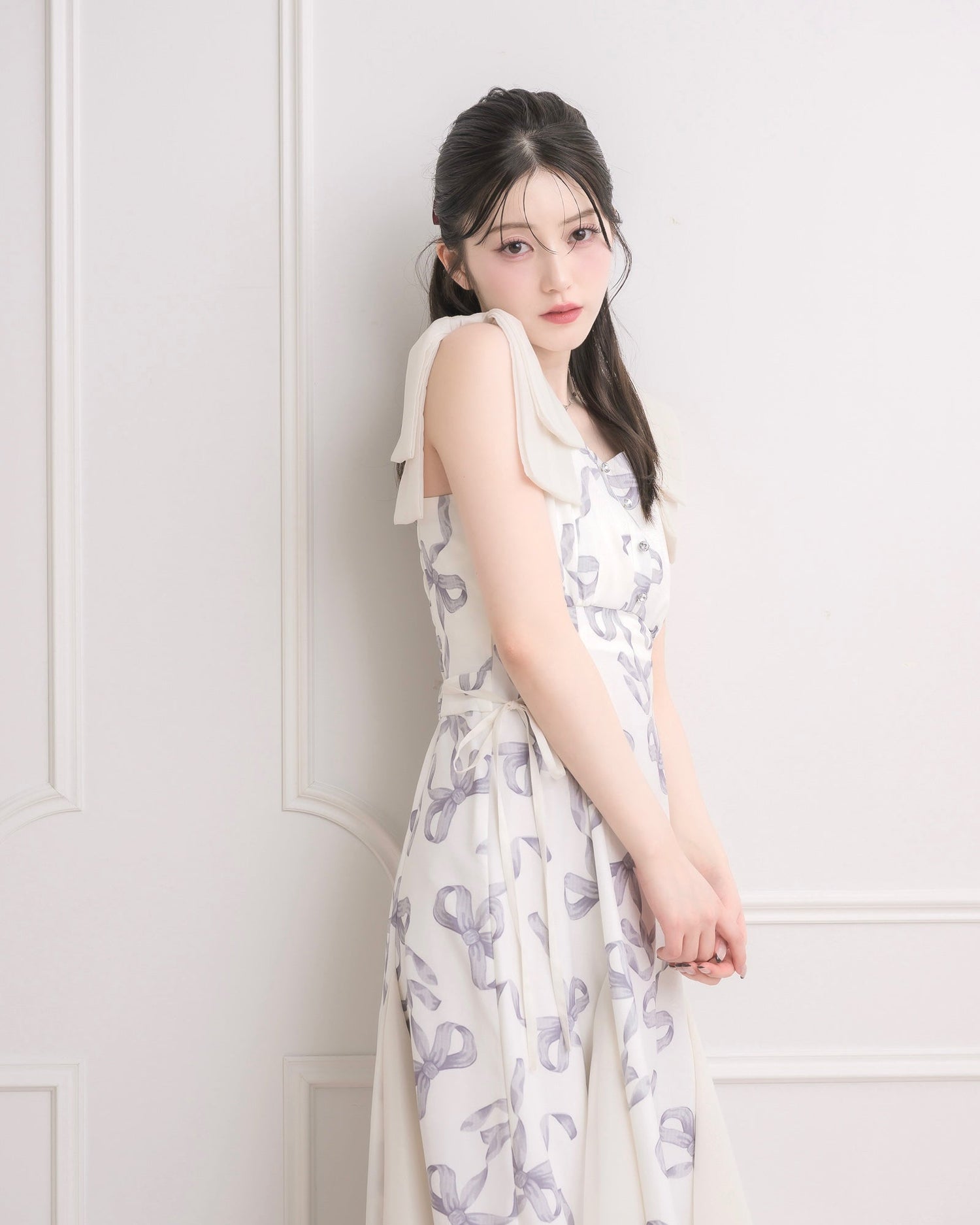 モデル身長：157cm / 着用カラー：ホワイト