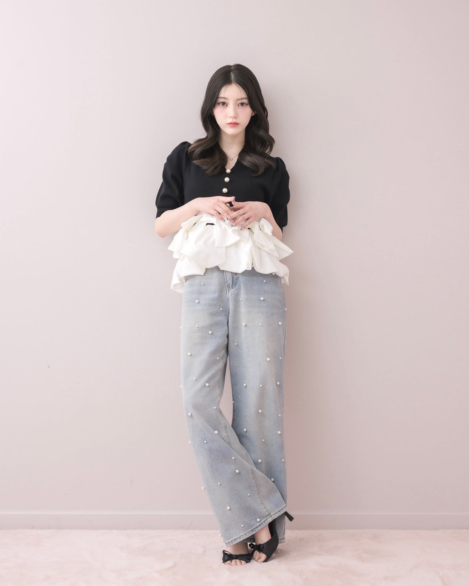 モデル身長：157cm / 着用カラー：ブラック