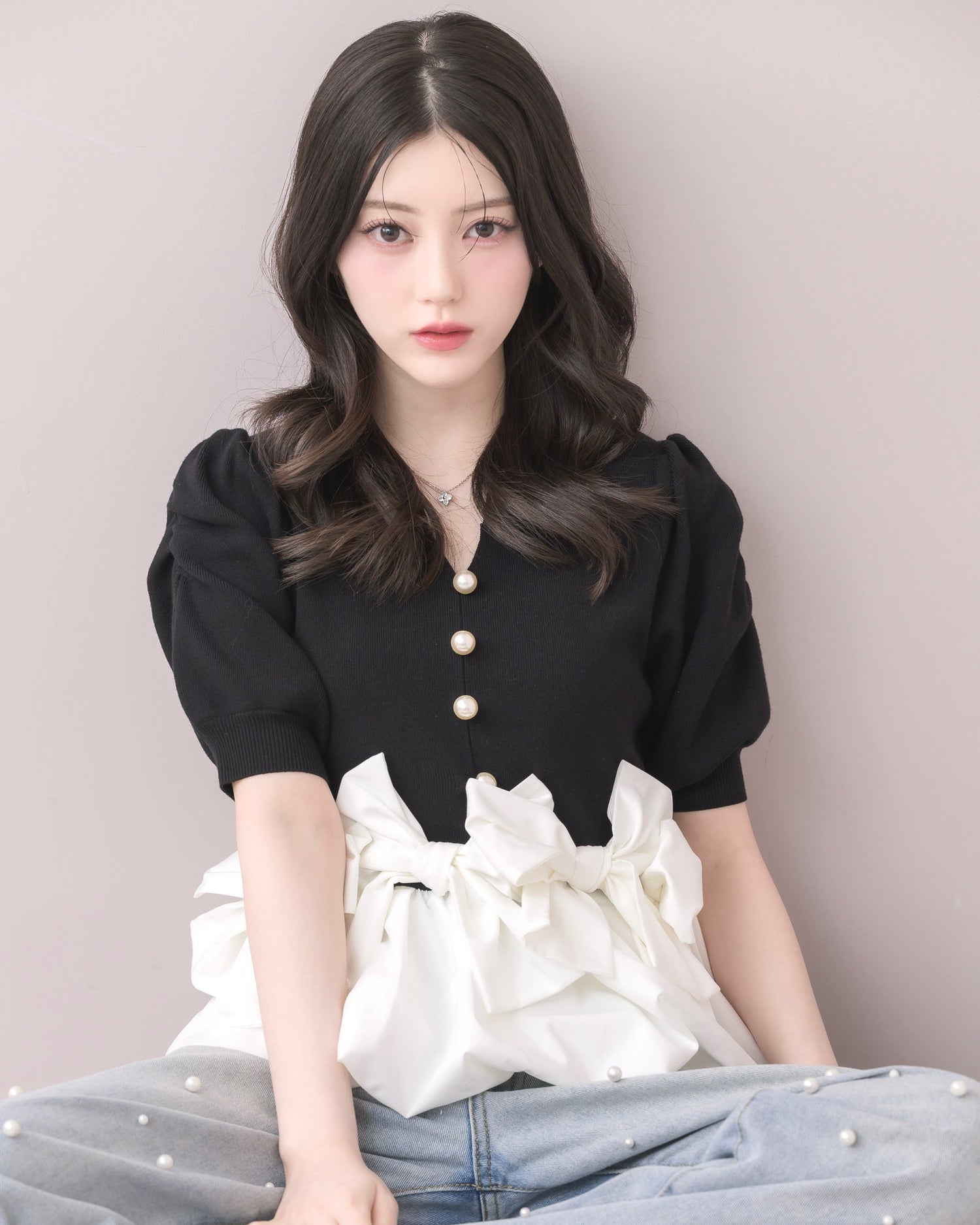 モデル身長：157cm / 着用カラー：ブラック