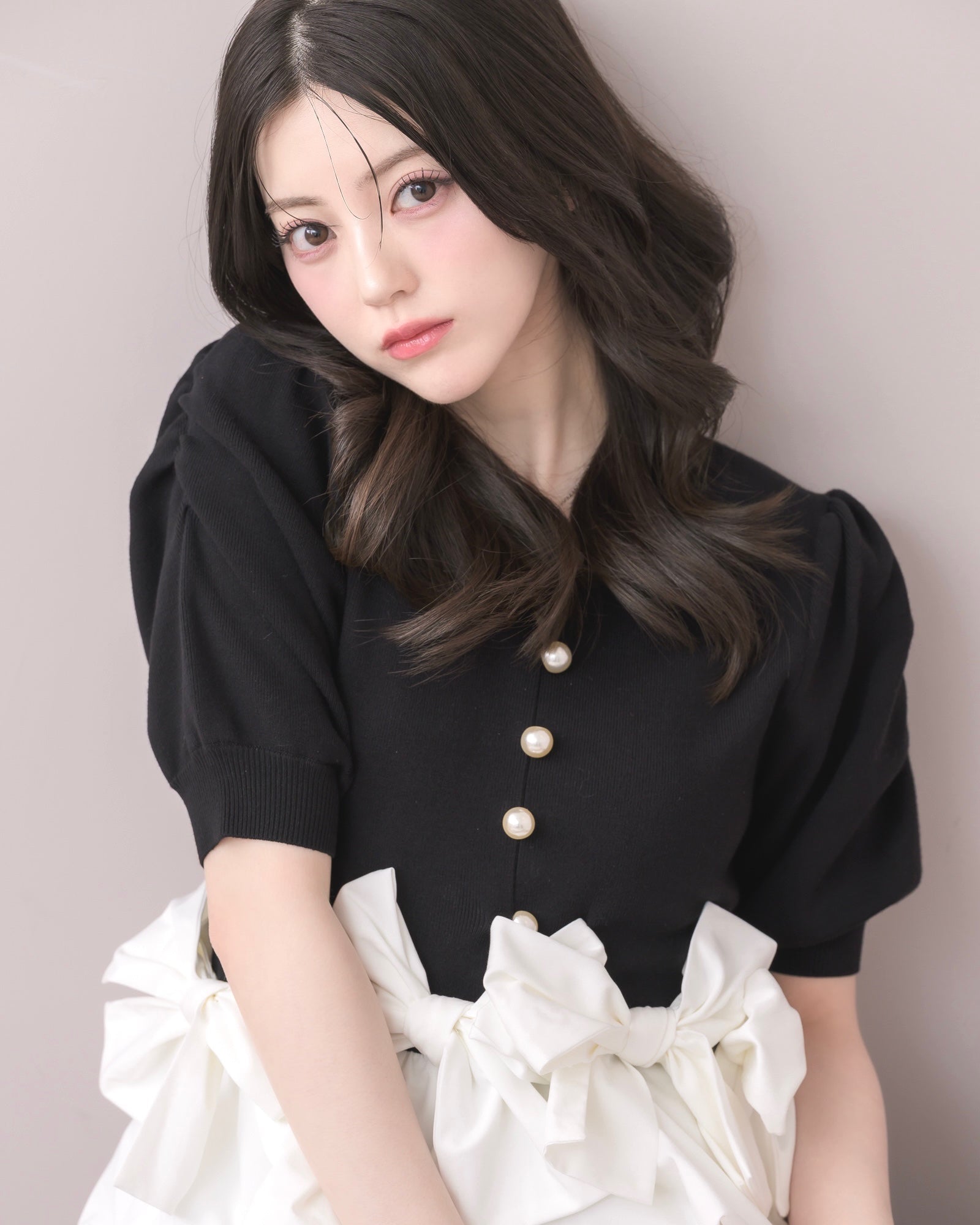 モデル身長：157cm / 着用カラー：ブラック