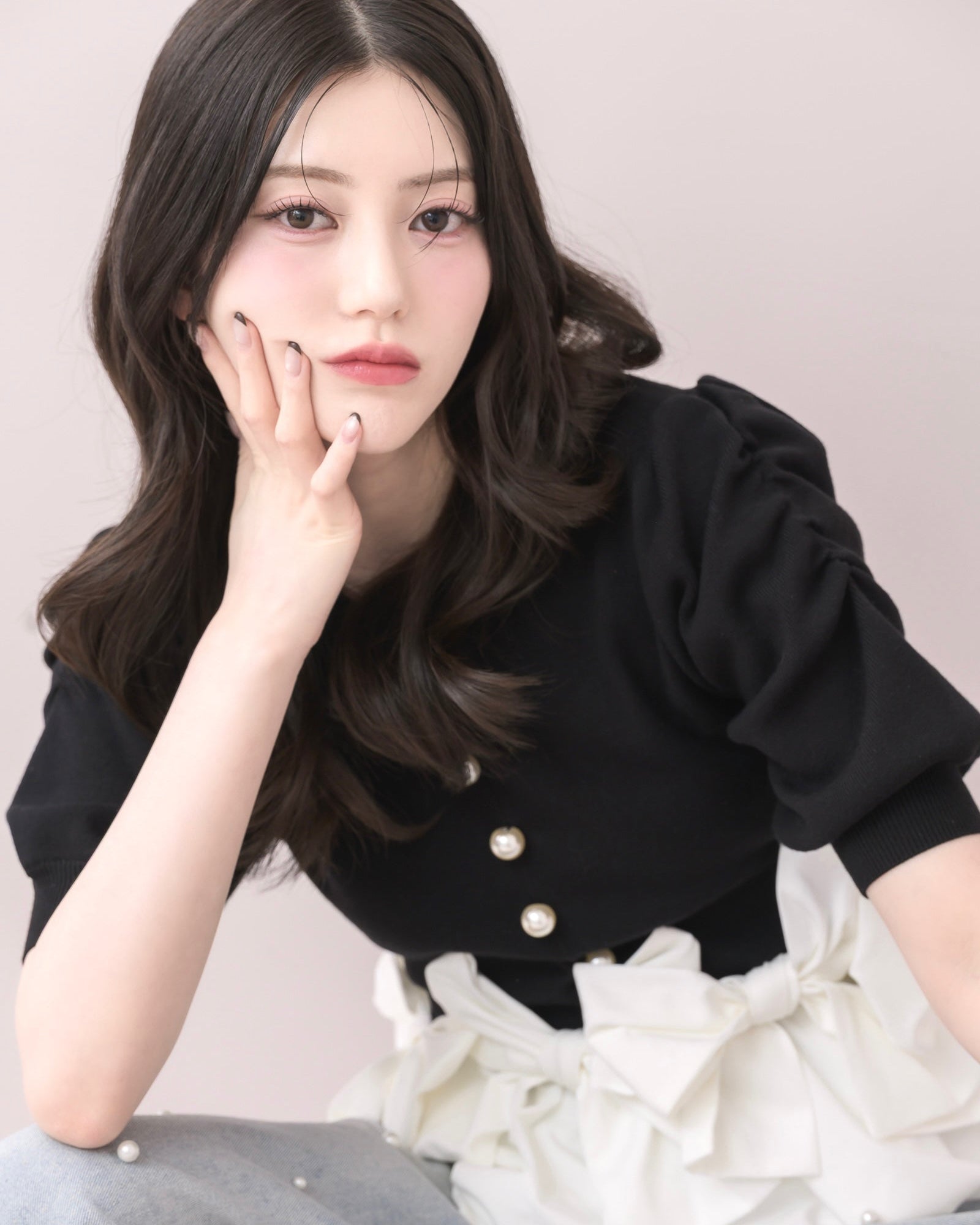 モデル身長：157cm / 着用カラー：ブラック