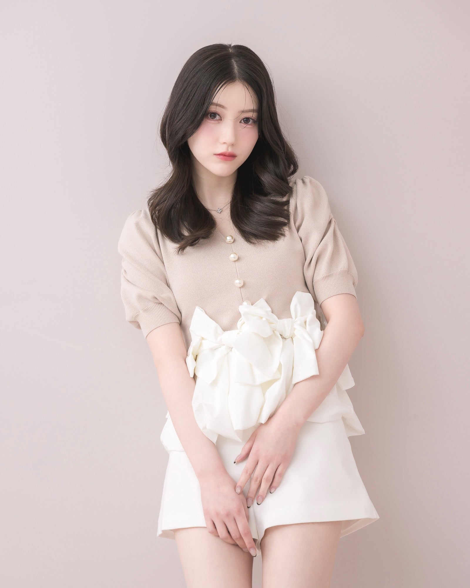 モデル身長：157cm / 着用カラー：ピンク