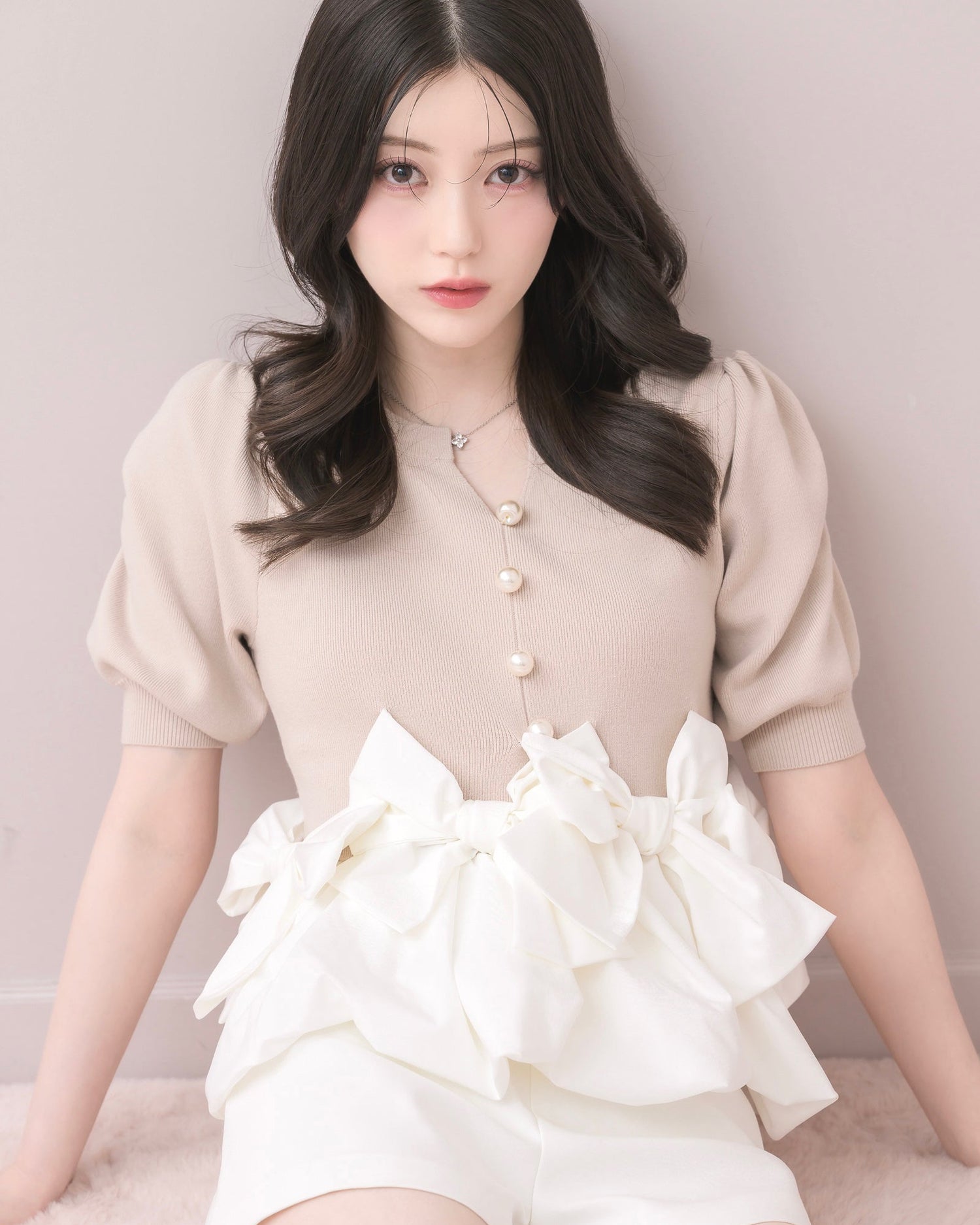 モデル身長：157cm / 着用カラー：ピンク