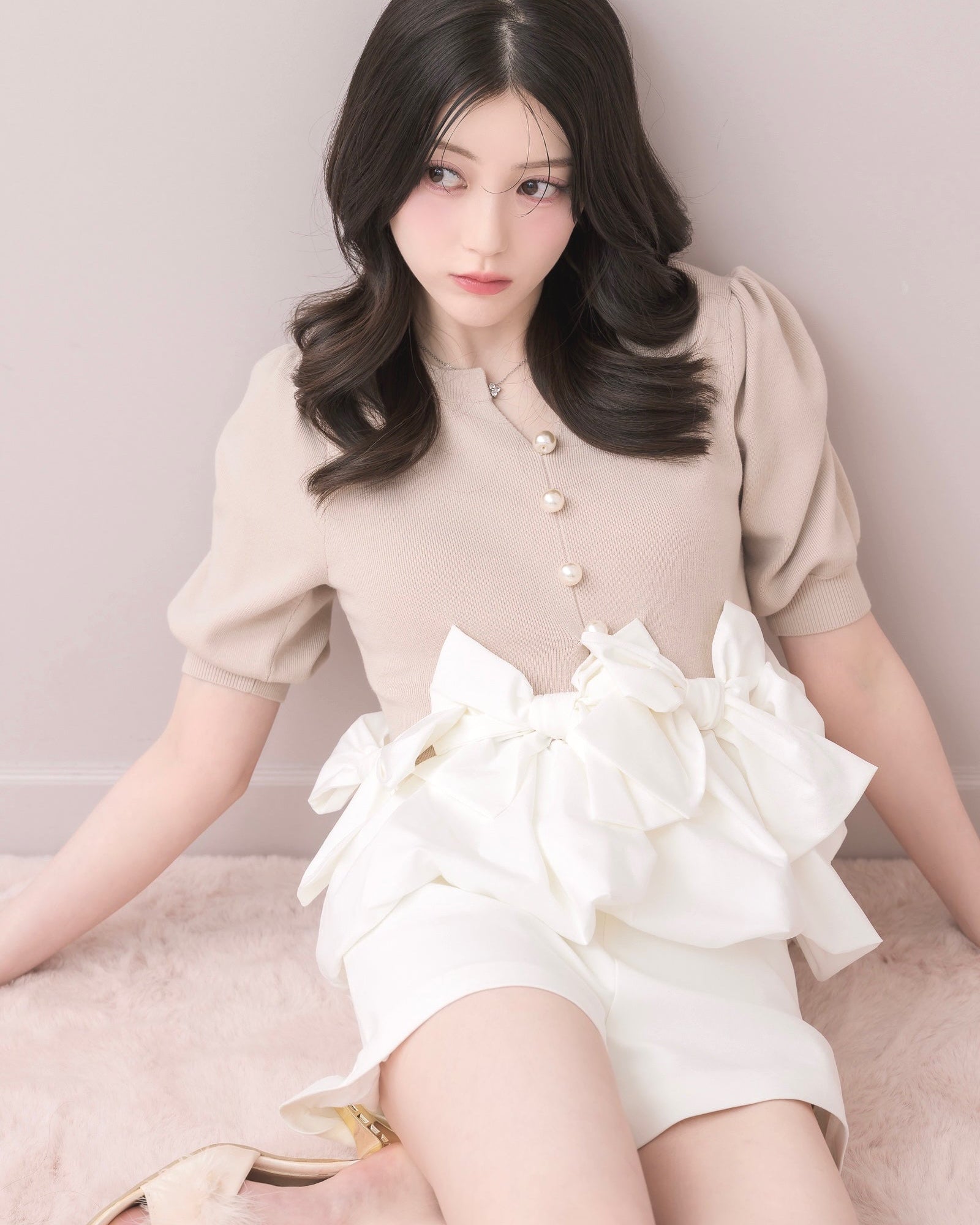 モデル身長：157cm / 着用カラー：ピンク