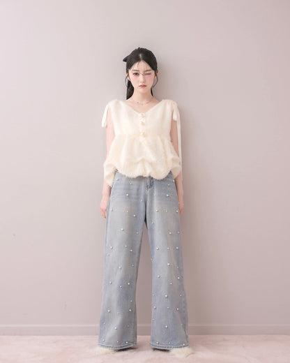 モデル身長：157cm / 着用カラー：アイボリー