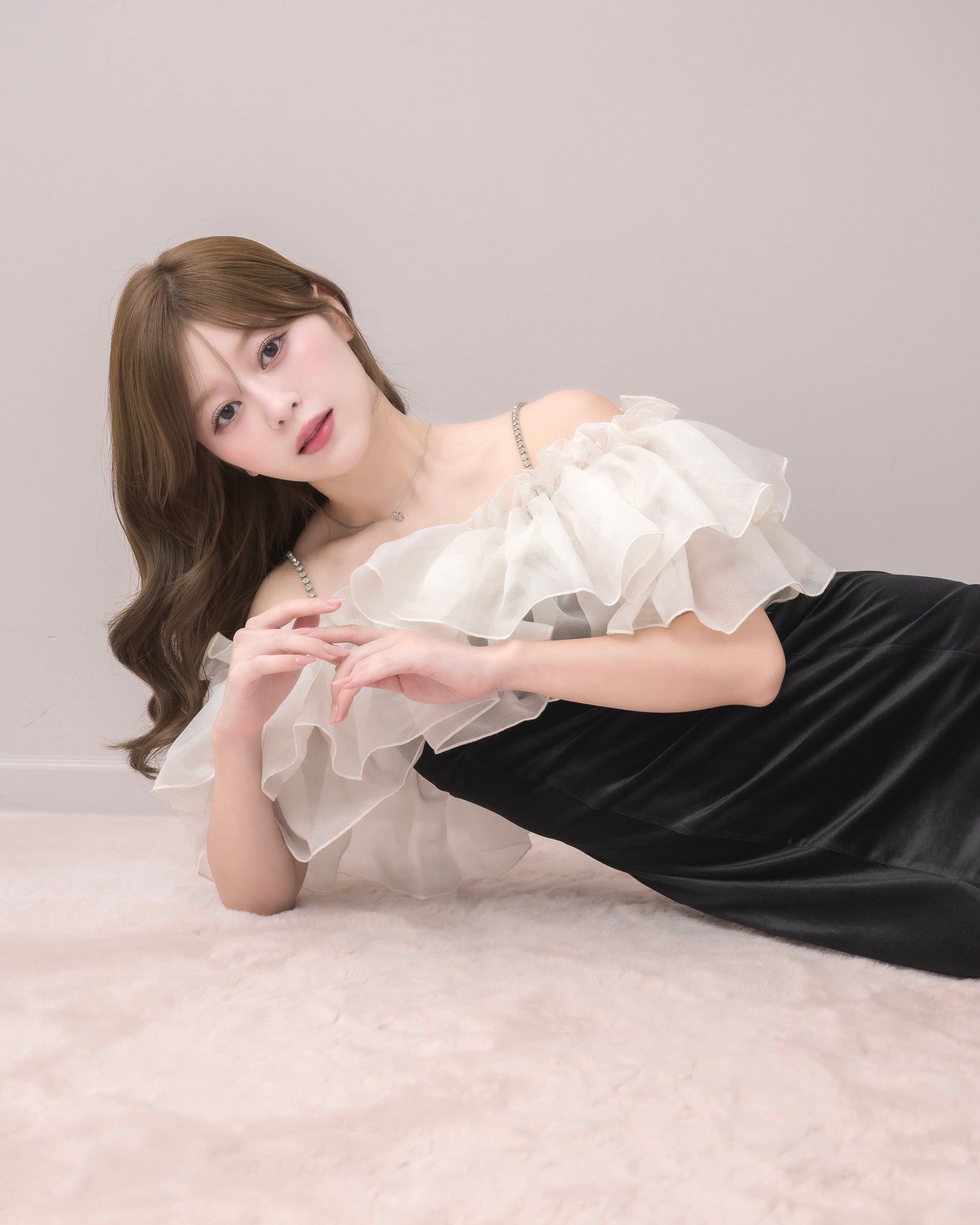 Ruffle Velour Dress – DOLCELICHE（ドルチェリーチェ）