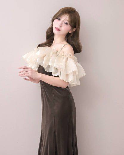 モデル身長：155cm / 着用カラー：ブラウン