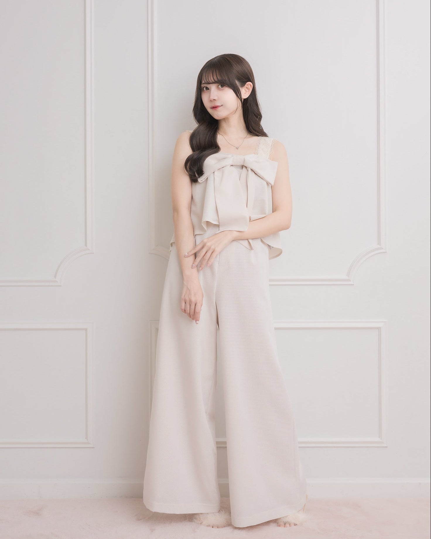 モデル身長：159cm / 着用カラー：ピンク