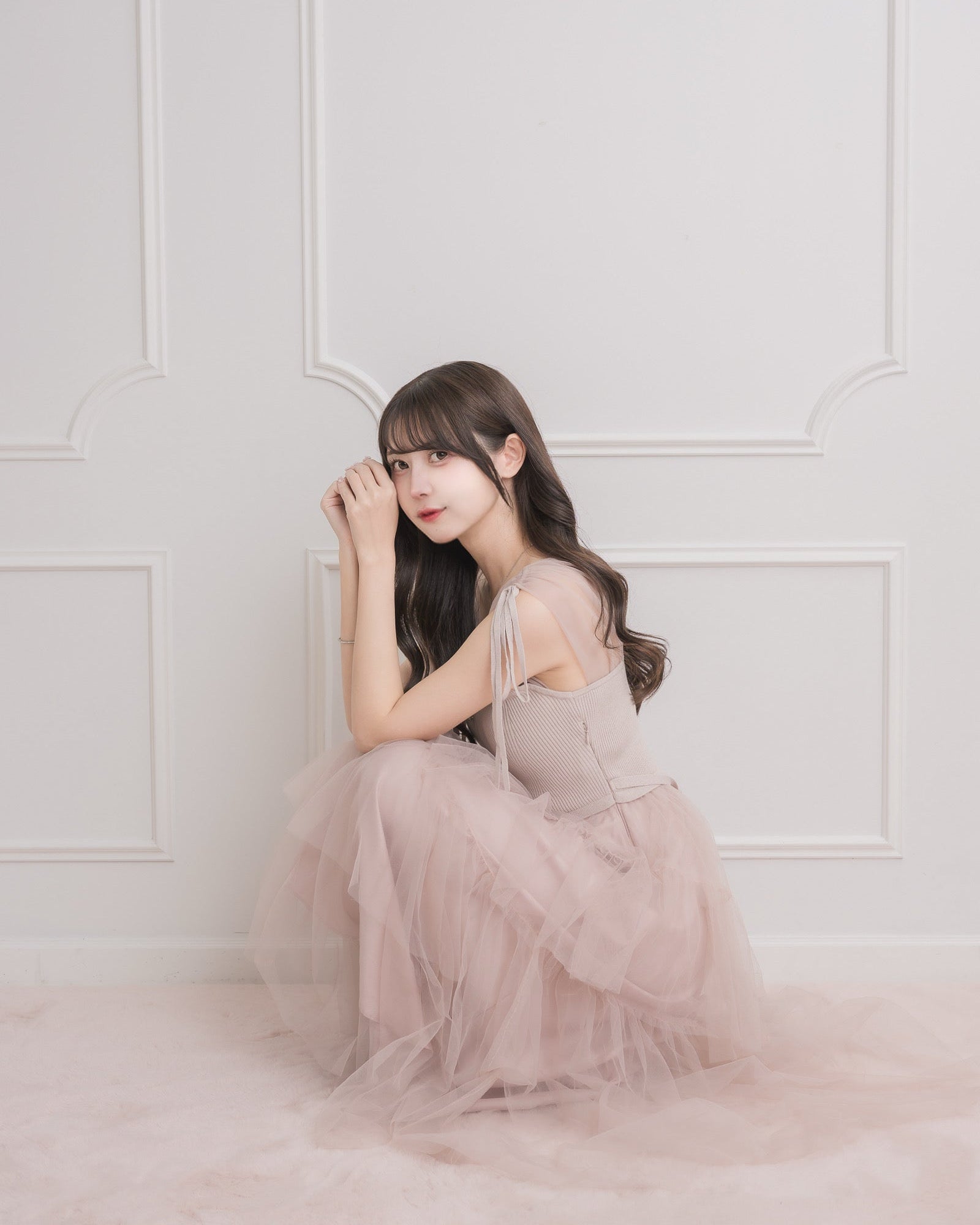 Sheer Tiered Bustier Dress – DOLCELICHE（ドルチェリーチェ）