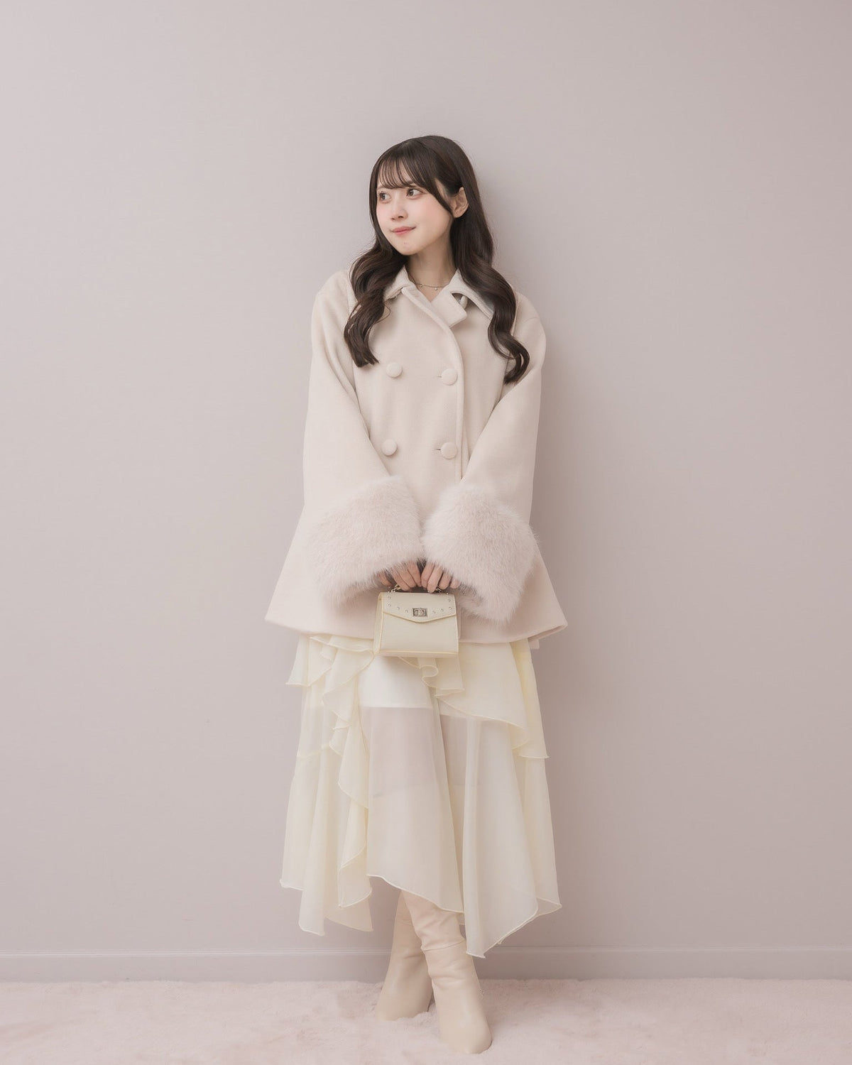モデル身長：159cm / 着用カラー：ピンク