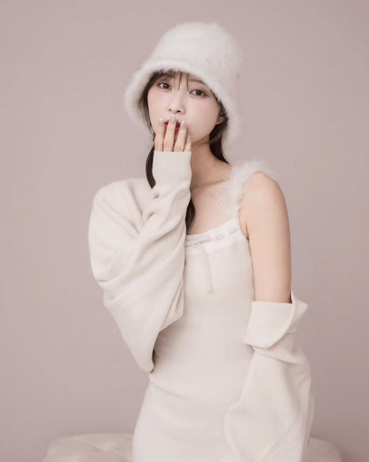 モデル身長：160cm / 着用カラー：ライトベージュ