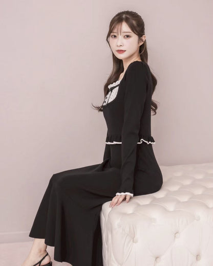 モデル身長：160cm / 着用カラー：ブラックミックミックス