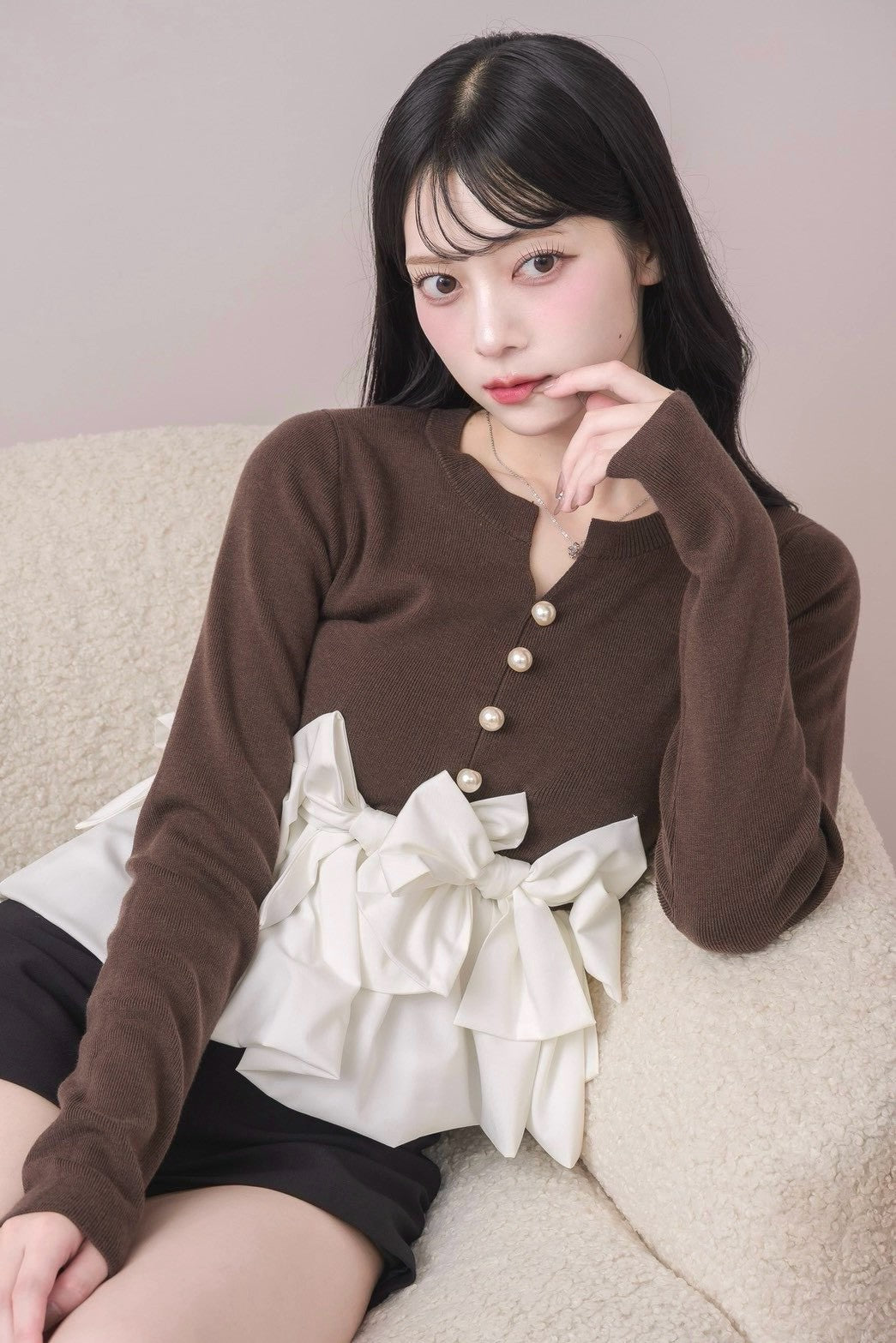 モデル身長：164cm / 着用カラー：ブラウン