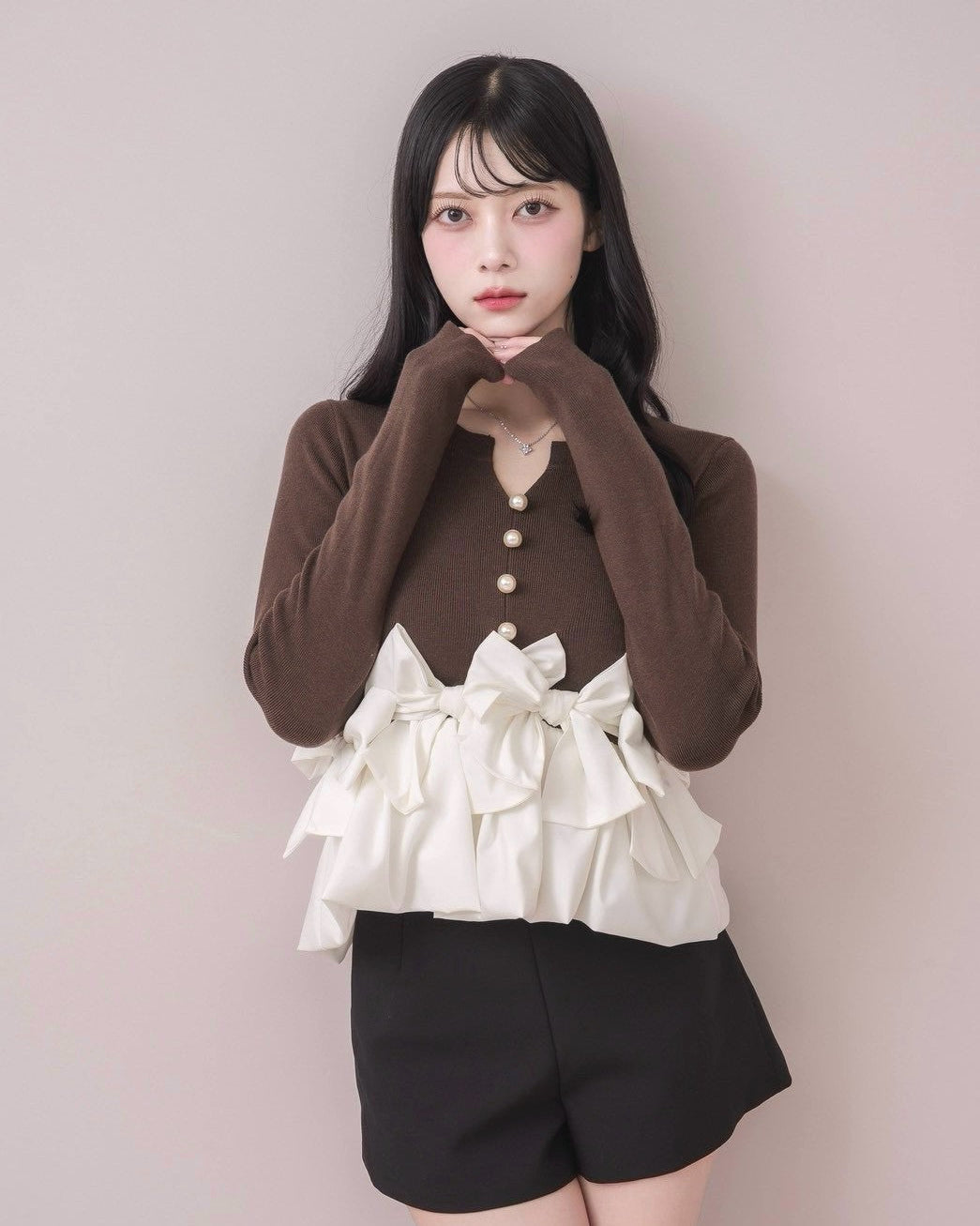 モデル身長：164cm / 着用カラー：ブラウン