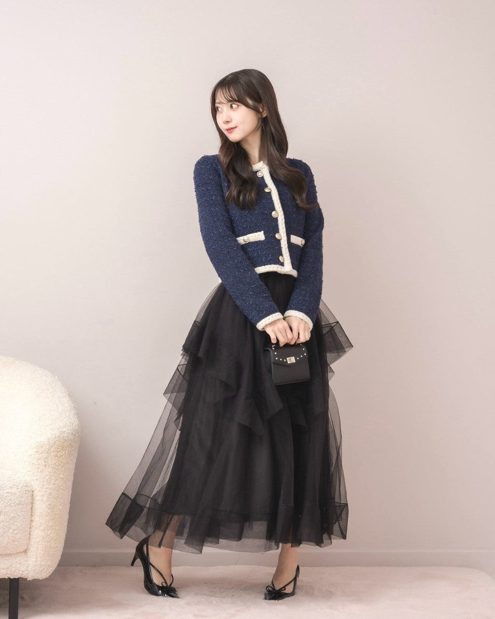 モデル身長：159cm / 着用カラー：ネイビー