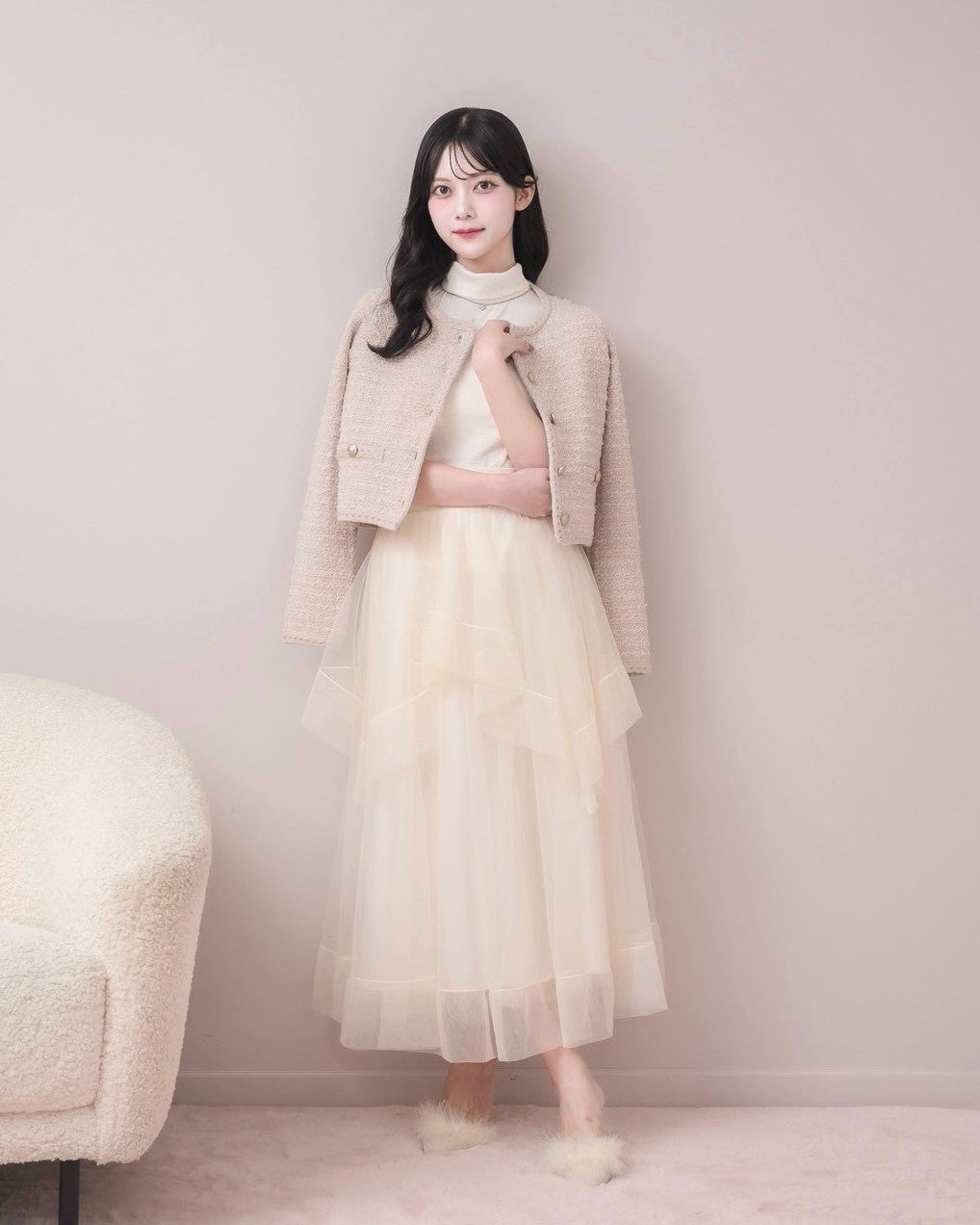 モデル身長：164cm / 着用カラー：ピンク