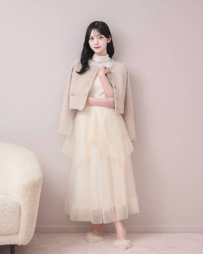 モデル身長：164cm / 着用カラー：アイボリー