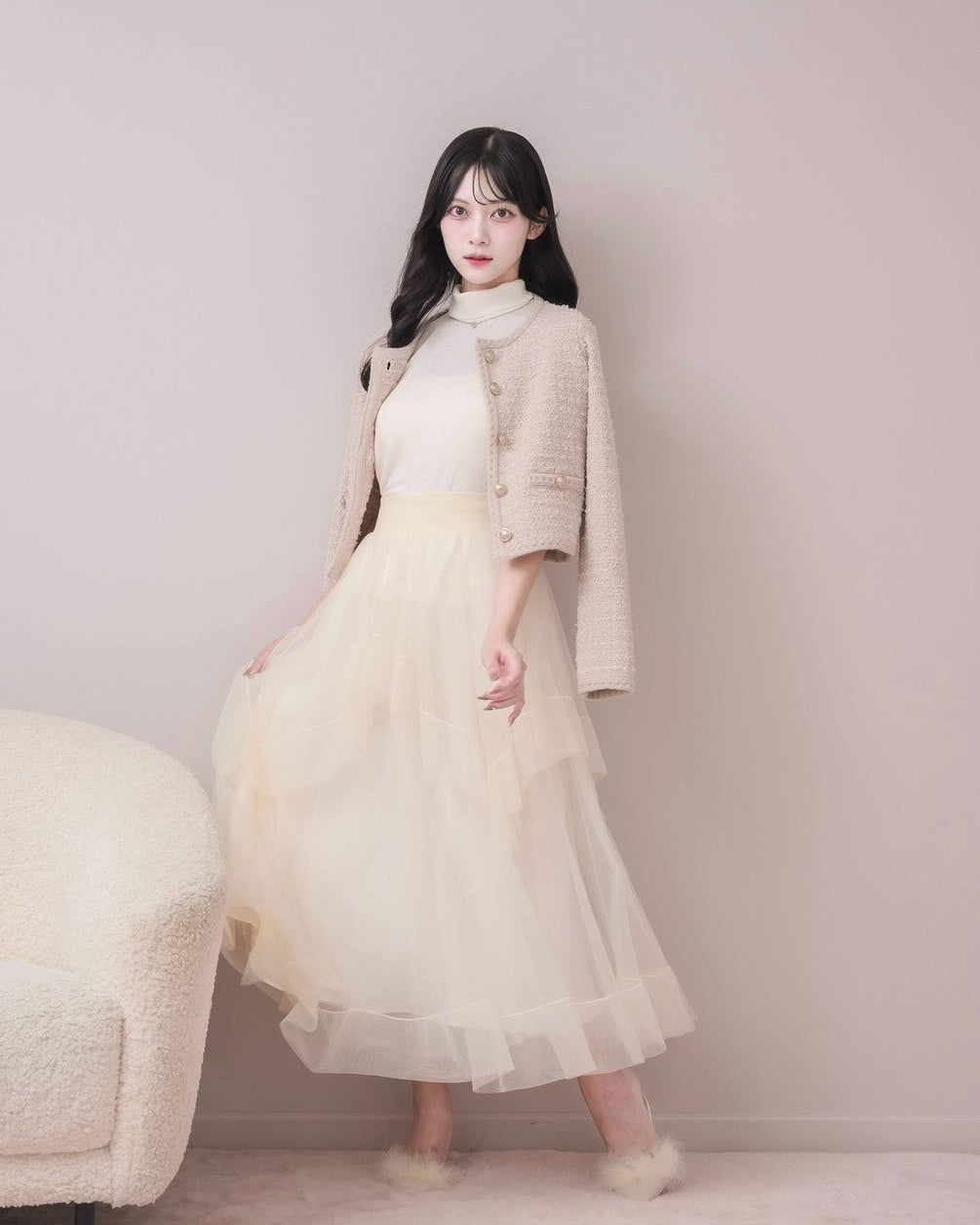 モデル身長：164cm / 着用カラー：ピンク