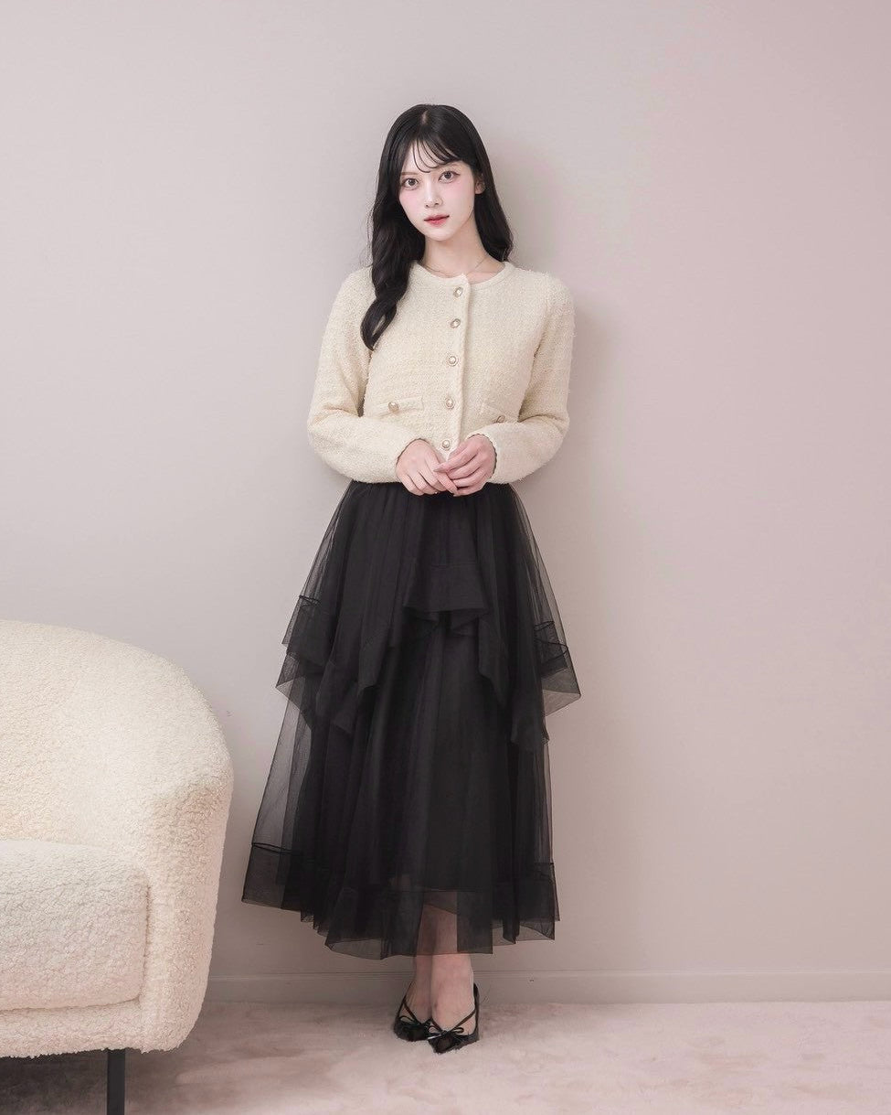 モデル身長：164cm / 着用カラー：アイボリー