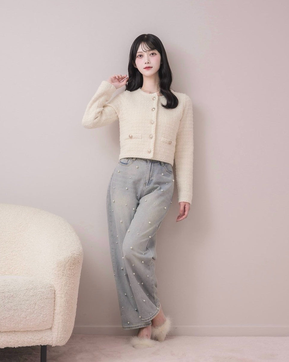モデル身長：164cm / 着用カラー：アイボリー