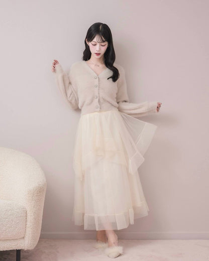 モデル身長：164cm / 着用カラー：アイボリー