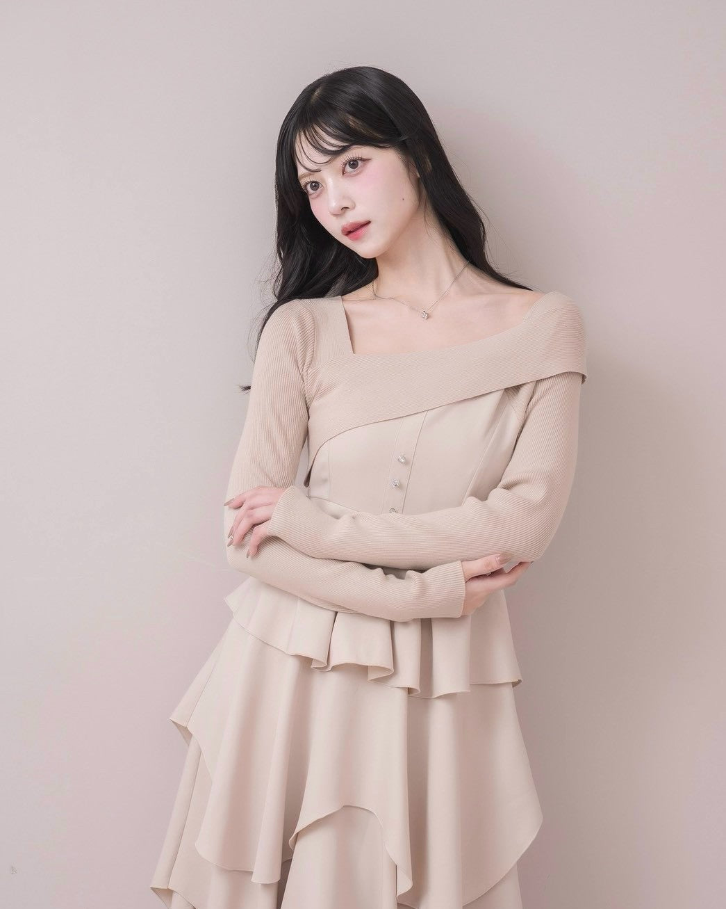モデル身長：164cm / 着用カラー：ピンク