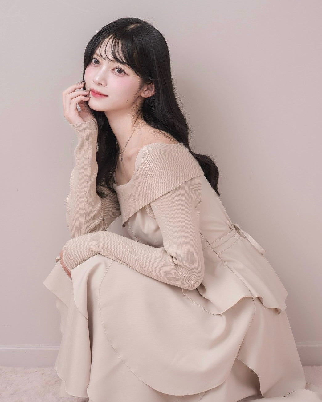 モデル身長：164cm / 着用カラー：ピンク