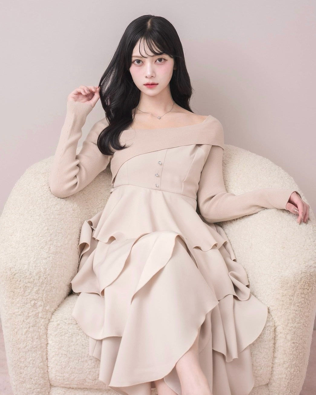 モデル身長：164cm / 着用カラー：ピンク