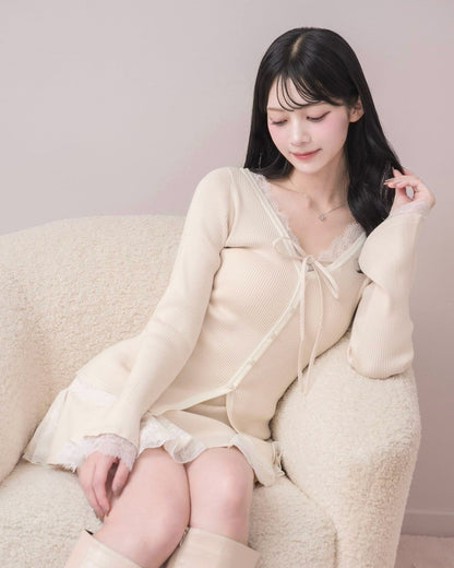 モデル身長：164cm / 着用カラー：ライトベージュ