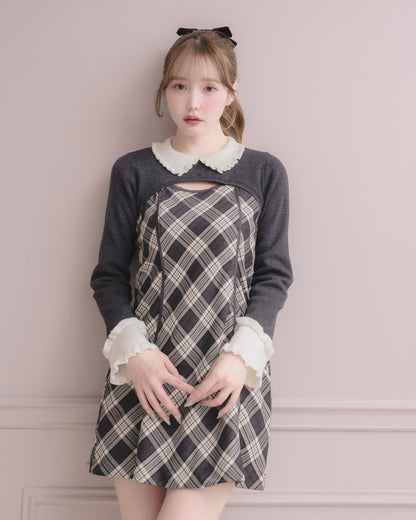 モデル身長：166cm / 着用サイズ：Sサイズ/ 着用カラー：チャコール