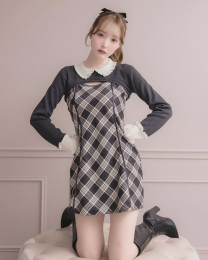 モデル身長：166cm / 着用サイズ：Sサイズ/ 着用カラー：チャコール