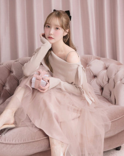 モデル身長：166cm / 着用カラー：ピンク
