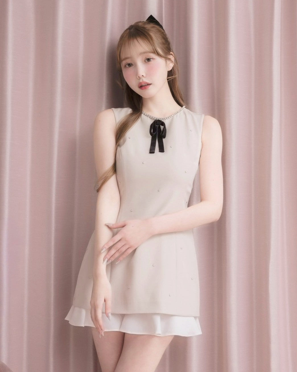 モデル身長：166cm / 着用カラー：ピンク/ 着用サイズ：Sサイズ