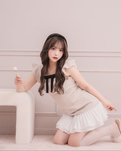 モデル身長：151cm / 着用カラー：ピンクベージュ/着用サイズ：Sサイズ