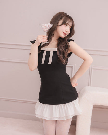モデル身長：151cm / 着用カラー：ブラック/着用サイズ：Sサイズ