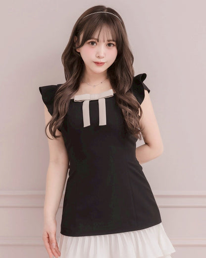 モデル身長：151cm / 着用カラー：ブラック/着用サイズ：Sサイズ