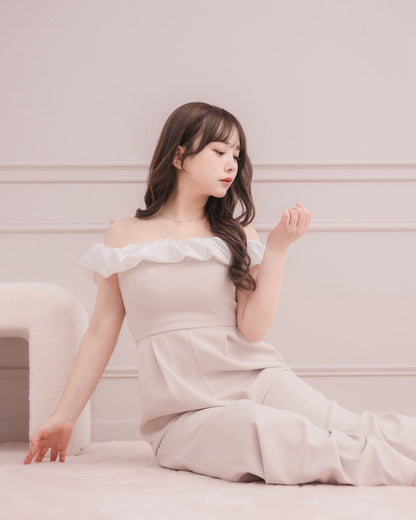 モデル身長：151cm / 着用カラー：ピンクベージュ