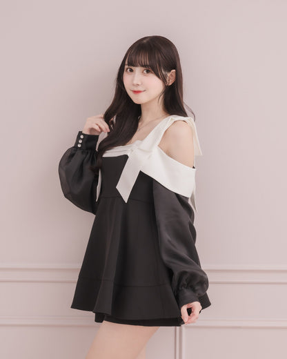 モデル身長：159cm / 着用カラー：ブラック