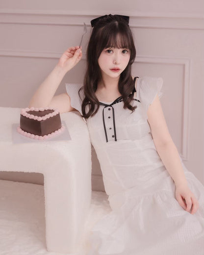 モデル身長：151cm / 着用カラー：ホワイトチェック