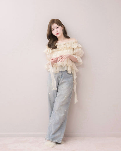 モデル身長：155cm / 着用カラー：アイボリー
