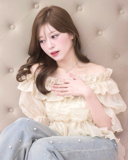 モデル身長：155cm / 着用カラー：アイボリー