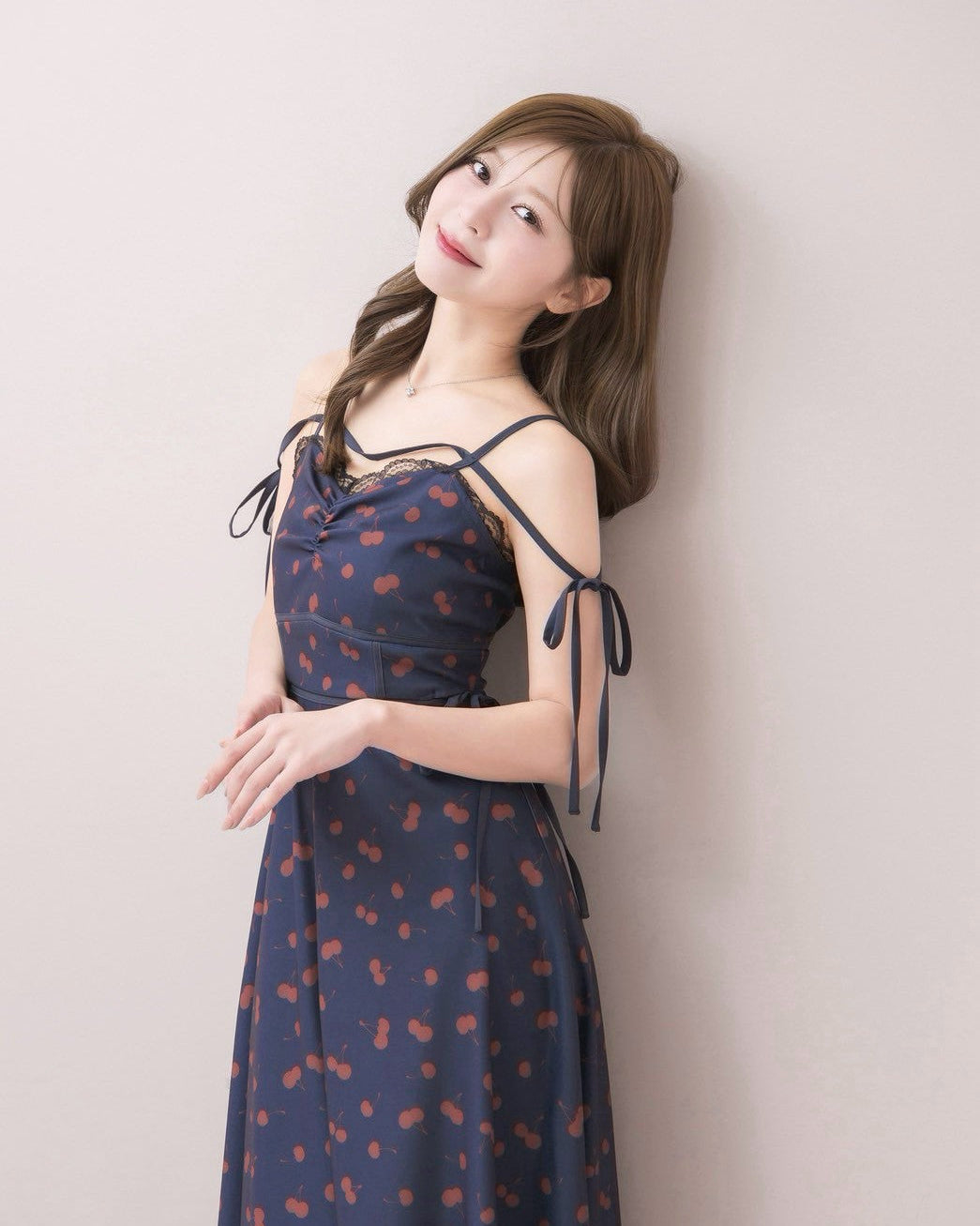 Cherry Print Flared Dress – DOLCELICHE（ドルチェリーチェ）