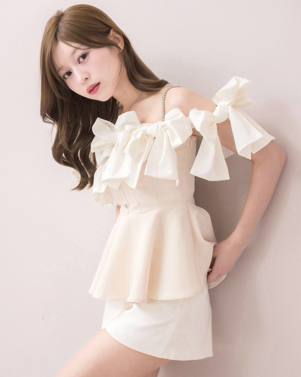 Multi Ribbon Peplum Tops – DOLCELICHE（ドルチェリーチェ）