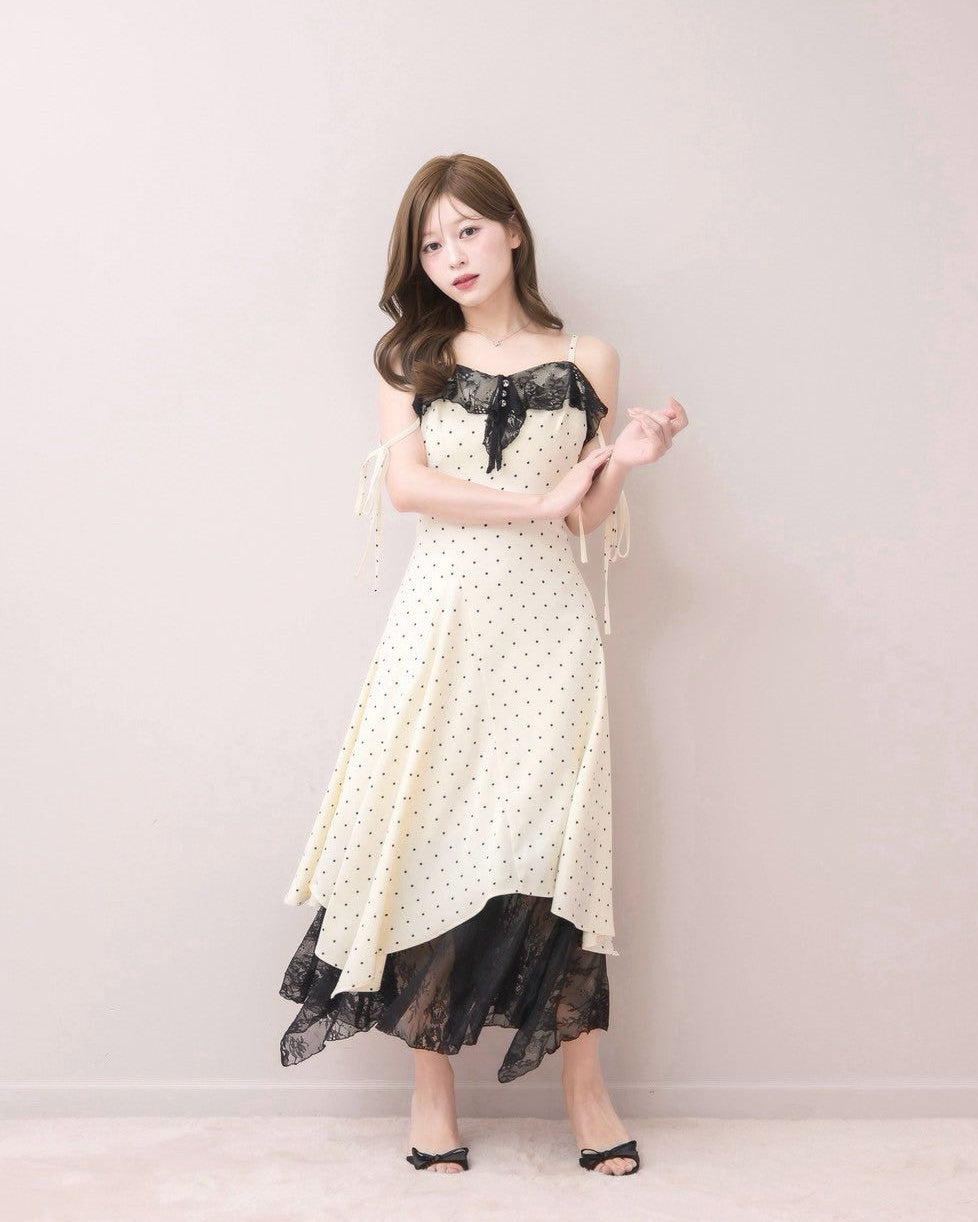 Asymmetric Lace Layered Dress – DOLCELICHE（ドルチェリーチェ）