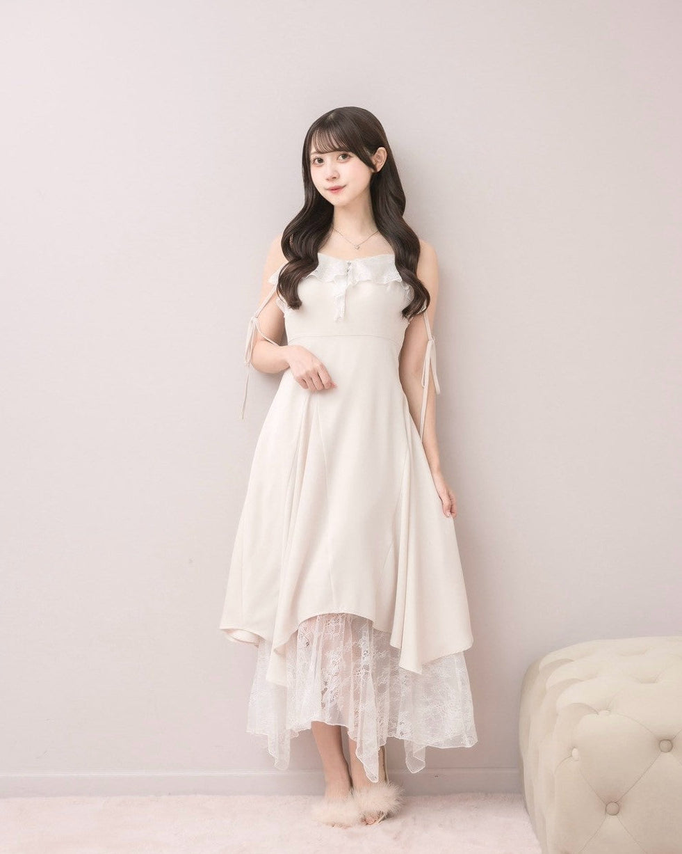 Dolceliche ワンピース Asymmetric Lace Layered Dress – DOLCELICHE（ドルチェリーチェ）